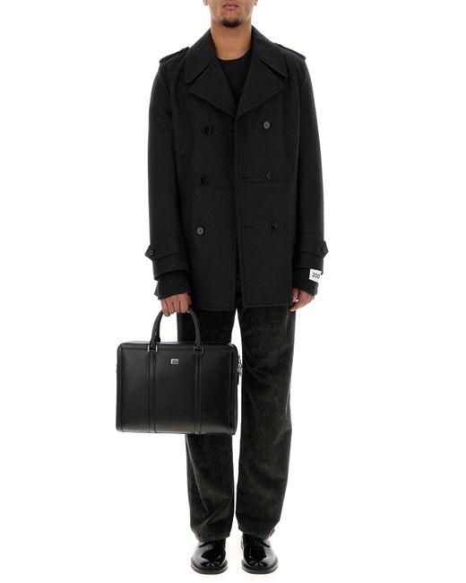 Dolce & Gabbana Black Stretch Corduroy Pants for men