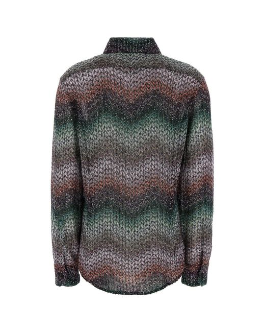 Missoni Gray Regular Solid Shirt