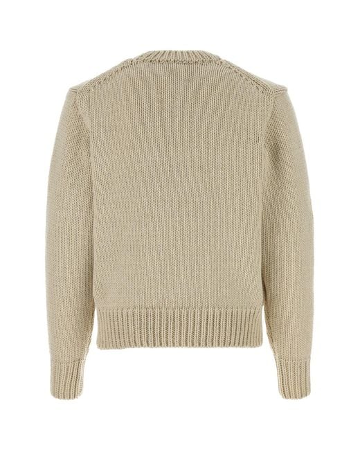 Auralee Natural Sand Wool Blend Cardigan for men