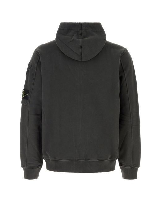 Stone Island Gray Dark Cotton Sweatshirt for men