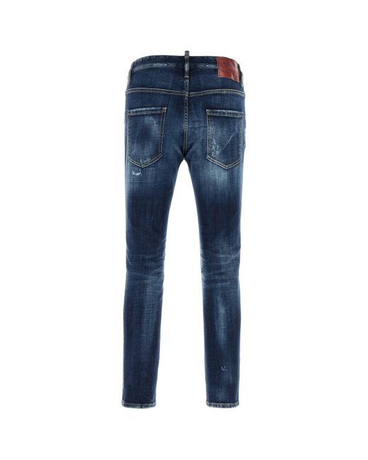 Jeans Skater in denim stretch di DSquared² in Blue da Uomo
