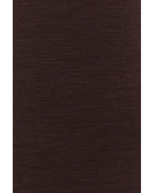Jil Sander Black Aubergine Stretch Silk Blend T-shirt
