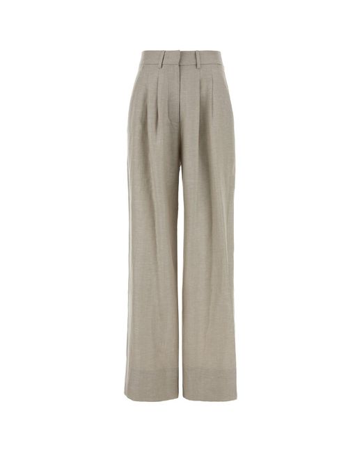 PT Torino Natural Sand Twill Wide-leg Frankie Pant