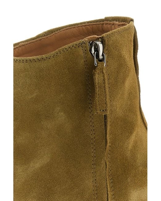 Isabel Marant Brown Beige Suede Adnae Ankle Boots