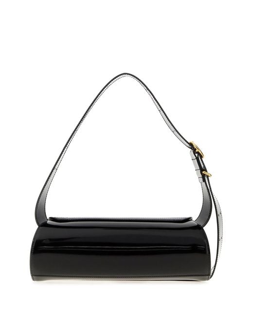 Jil Sander Black Leather Small Cannolo Shoulder Bag