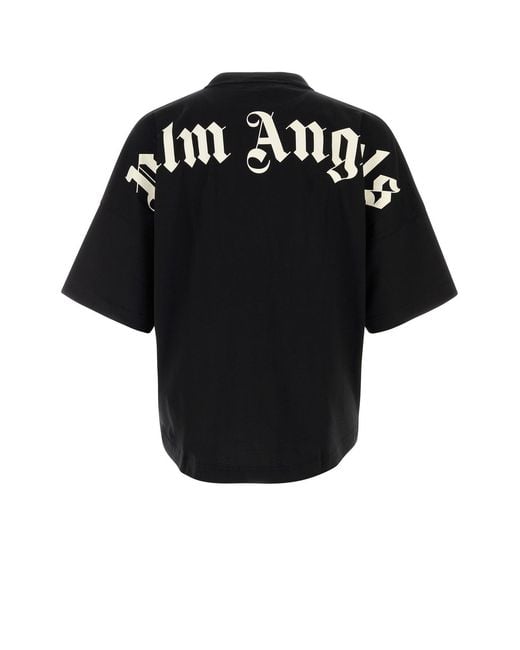 Palm Angels Black Cotton Oversize T-shirt for men