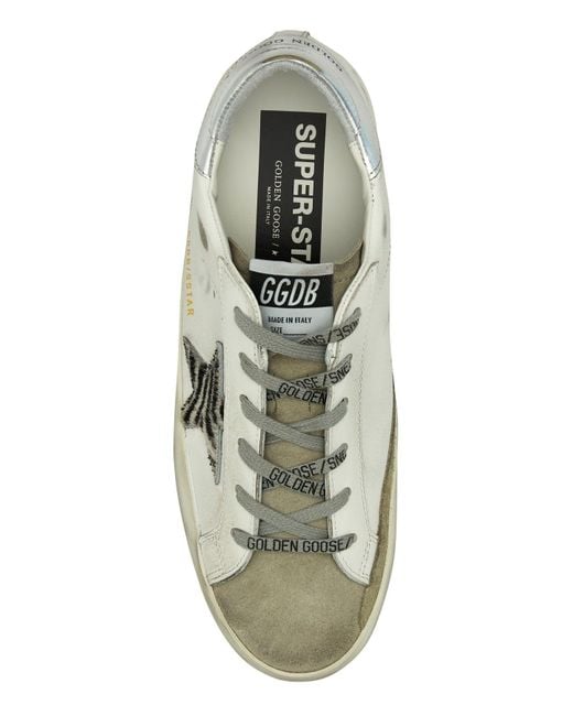 Sneakers Super Star Classic in pelle bianca di Golden Goose Deluxe Brand in Multicolor