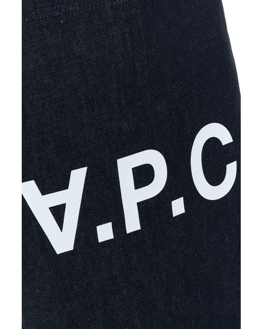 Borsa shopping Laure in denim di A.P.C. in Black da Uomo