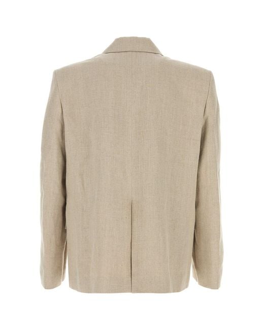 Séfr Natural Beige Linen Donovan Blazer for men