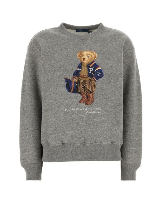 Polo Ralph Lauren Gray Grey Cotton Blend Sweatshirt