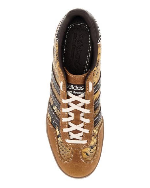 Adidas by Wales Bonner Brown Printed Leather Adidas X Wales Bonner Gazzelle Sneakers