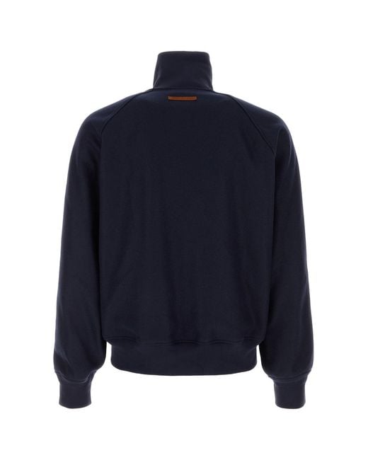 1989 STUDIO Dark Blue Wool Blend Sweatshirt for men