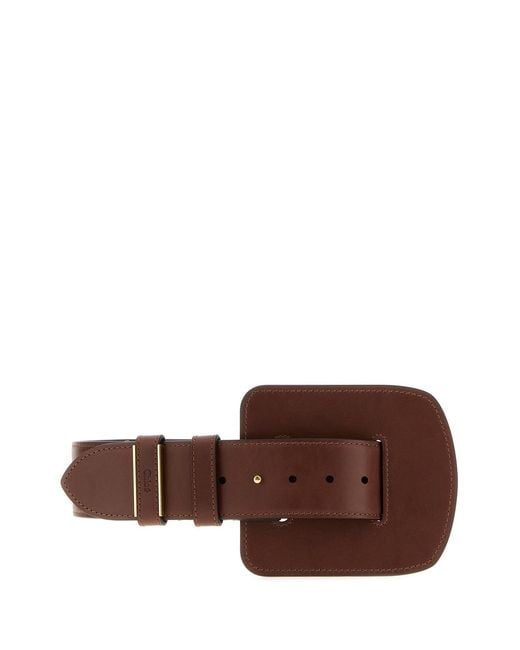 Chloé Brown Leather Chloè Max Belt