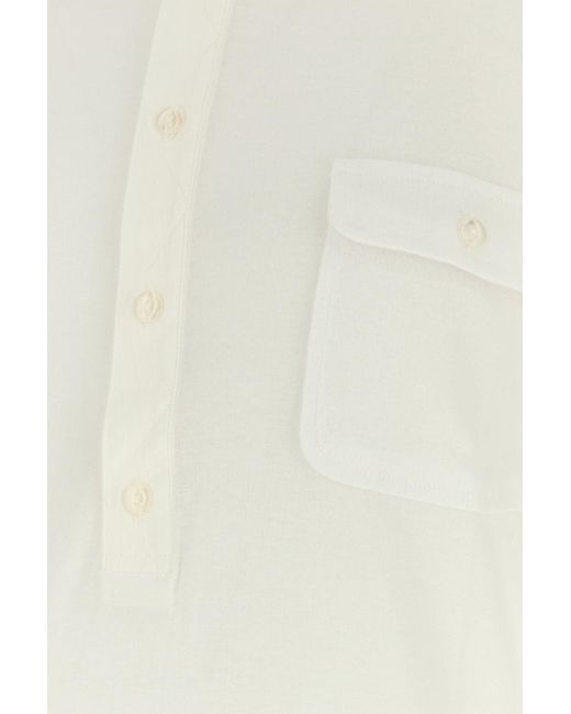 GIMAGUAS White Cotton Tristan Polo Shirt for men