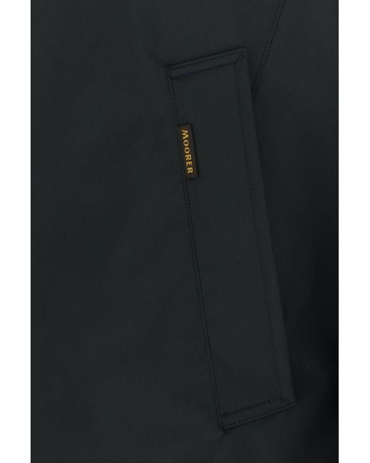 Moorer Black Polyester Blend Duca Jacket for men