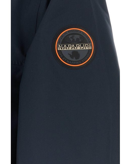 Napapijri Dark Blue Polyester A-pilloz Windbreaker for men