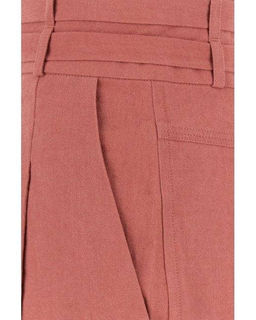 LeKasha Dark Pink Linen Aqiva Shorts
