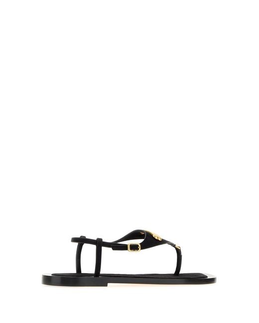 Balenciaga Multicolor Black Suede Riva Thong Sandals