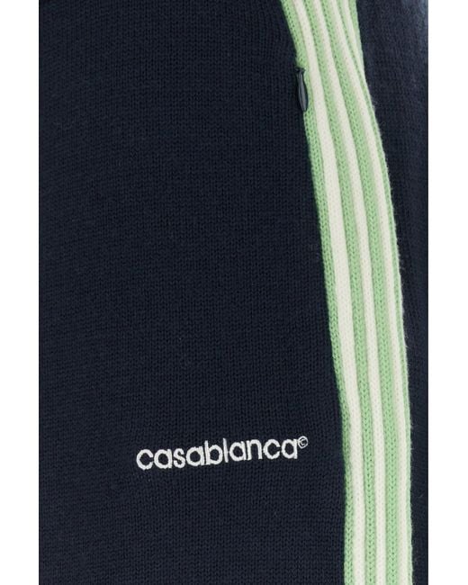 Casablanca Navy Blue Wool Pant for men