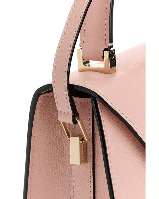 Valextra Pink Leather Micro Iside Handbag