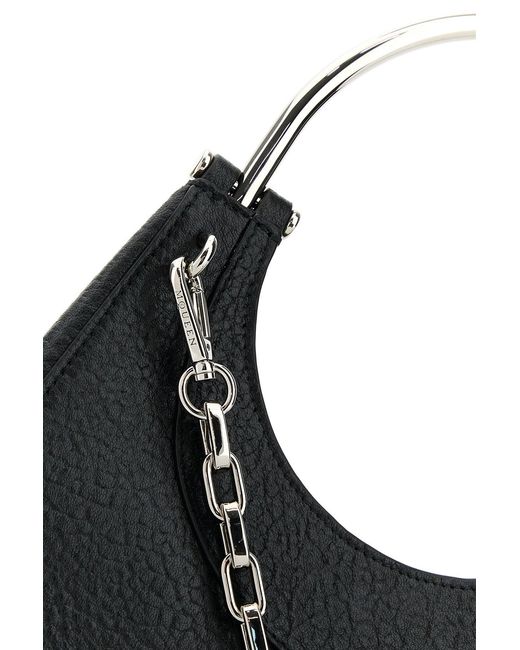 McQueen Black Mini Cross-Bar Handbag