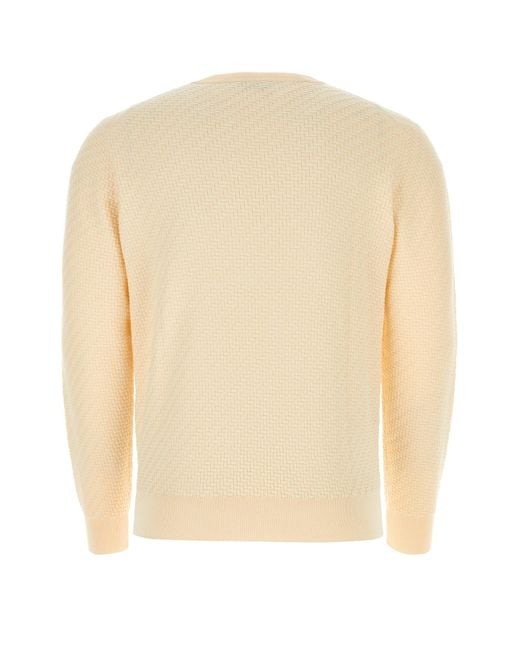 Brioni Natural Peach Cotton Sweater for men