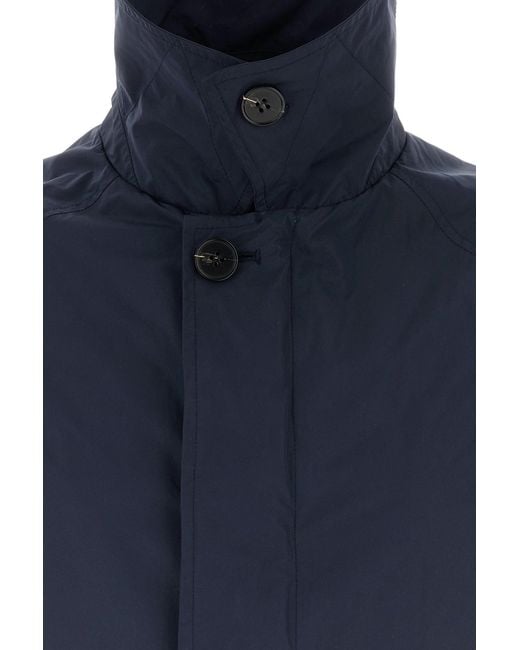 Paltò Blue Polyester Pierangelo Overcoat for men