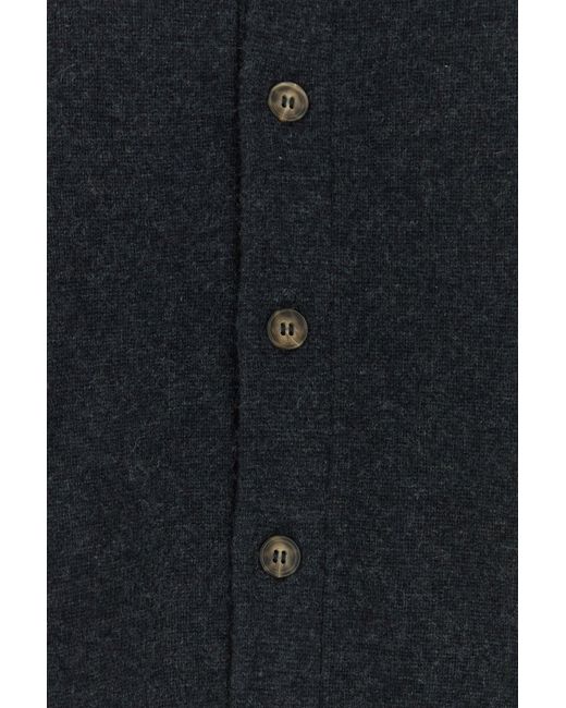 LeKasha Black Midnight Blue Cashmere Minsk Shirt for men