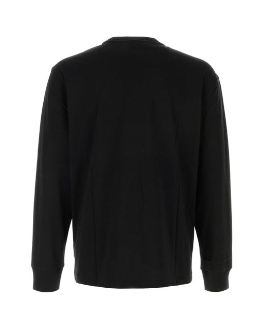 T-shirt in cotone nero di Polo Ralph Lauren in Black da Uomo