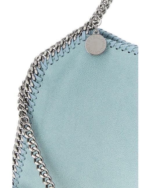 Stella McCartney Blue Light Shaggy Deer Micro Falabella Crossbody Bag