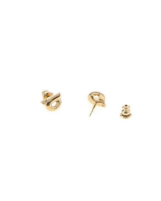 Ferragamo White Gold Metal Earrings