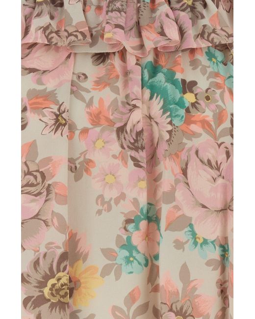 Mini abito in crepe stampato di Chloé in Pink