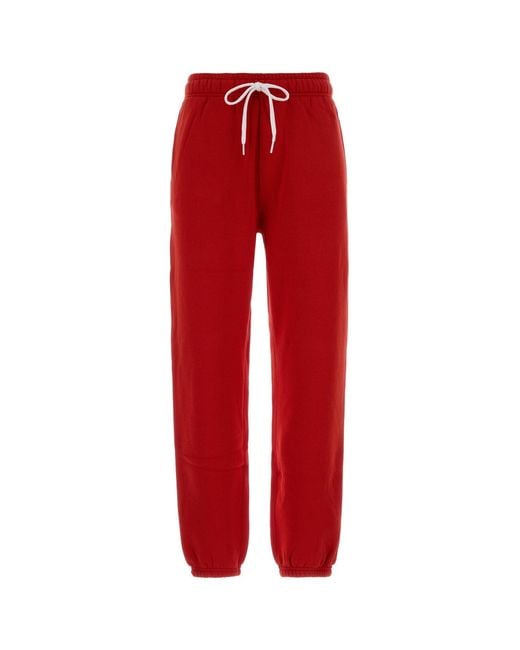 Polo Ralph Lauren Red Cotton Blend joggers
