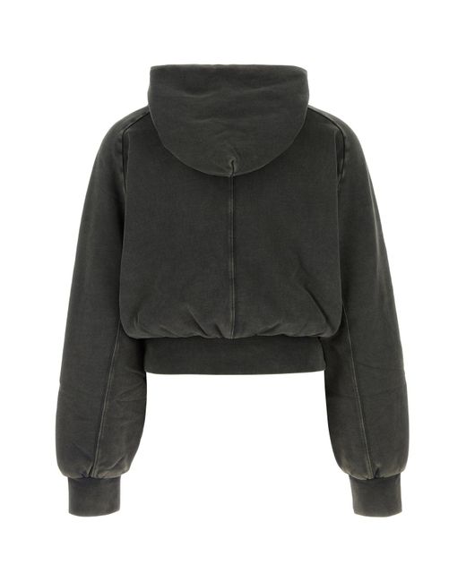 Felpa in cotone antracite di Entire studios in Black