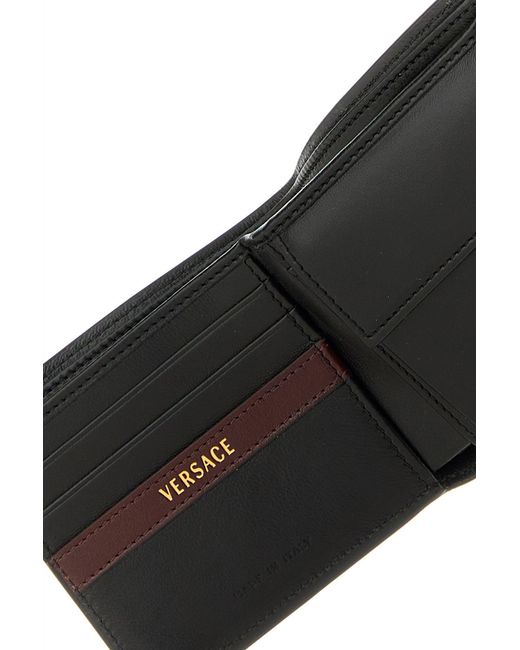 Versace Black Leather Wallet for men