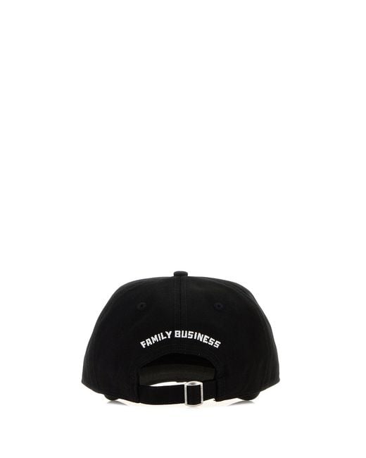 DSquared² Black Cotton Baseball Cap for men