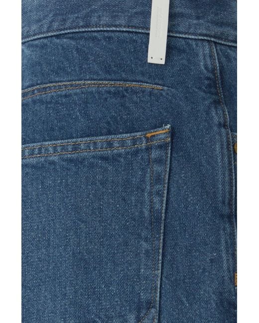 Jil Sander Blue Straight Mid Rise Jeans