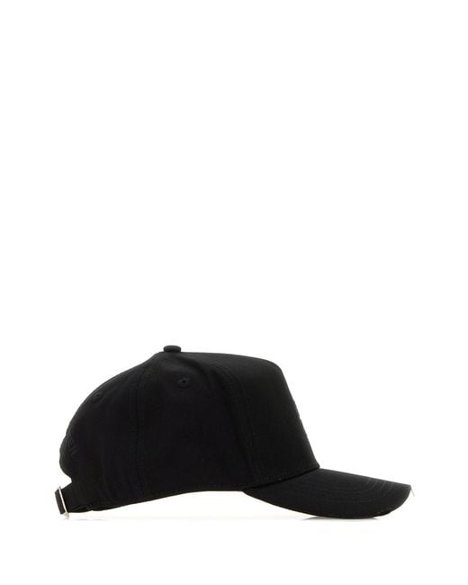 DSquared² Black Cotton Baseball Cap for men