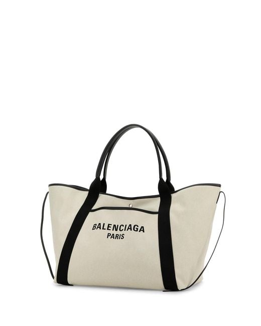 Balenciaga Natural Sand Canvas Large Biarritz Shopping Bag