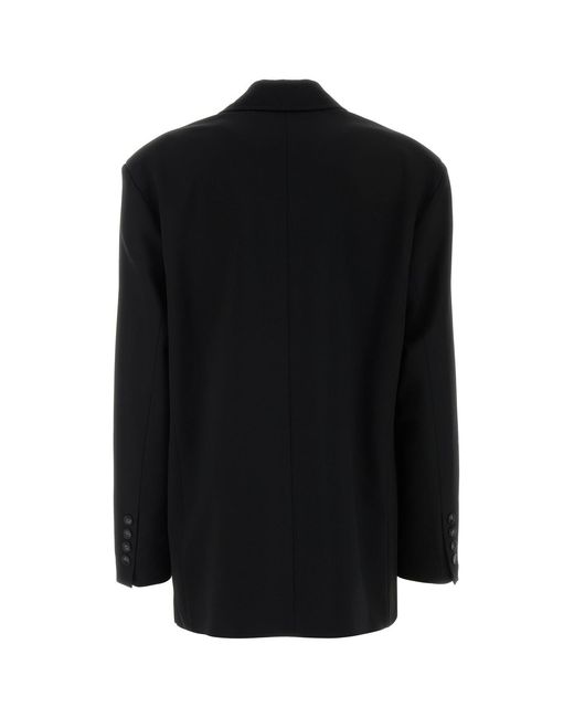 LE SULLY STUDIO Black Stretch Wool Blend Blazer