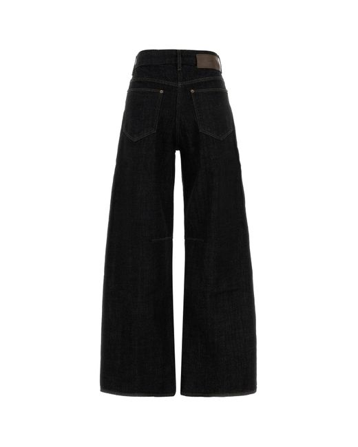 Soeur Black Denim Wide-leg Jeans