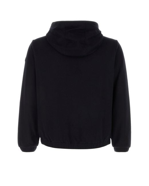 Moncler Black Midnight Blue Cotton Blend Sweatshirt for men