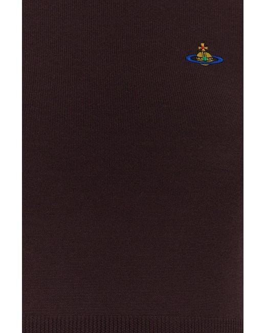 Vivienne Westwood Black Aubergine Wool Bea Sweater