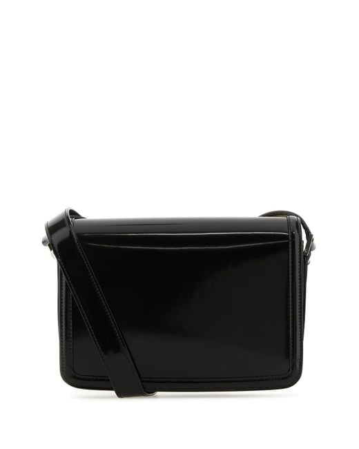 Borsa a tracolla Solferino media in pelle nera di Saint Laurent in Black da Uomo