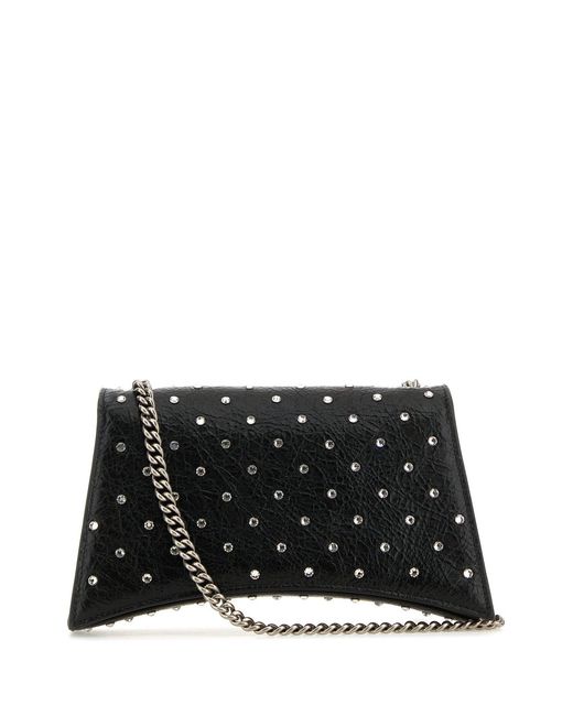 Borsa a spalla Crush XS in pelle nera di Balenciaga in Black