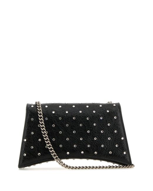 Borsa a spalla Crush XS in pelle nera di Balenciaga in Black