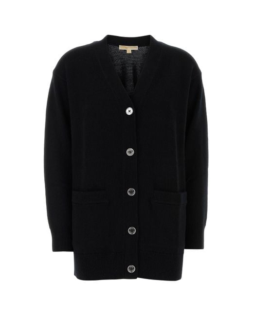 MICHAEL Michael Kors Black Wool Oversize Cardigan