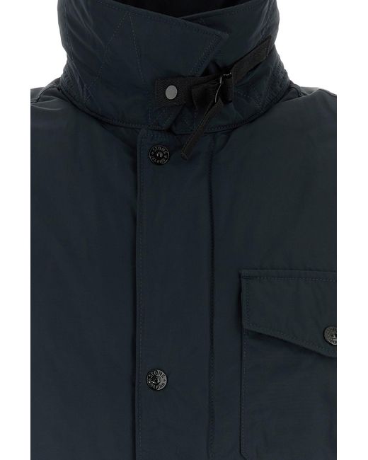 Stone Island Midnight Blue Polyester Blend Down Jacket for men