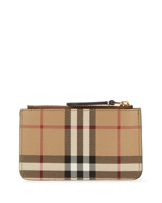 Portamonete in tela stampata di Burberry in Brown