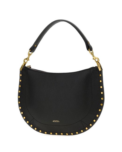 Isabel Marant Black Leather Oskan Shoulder Bag